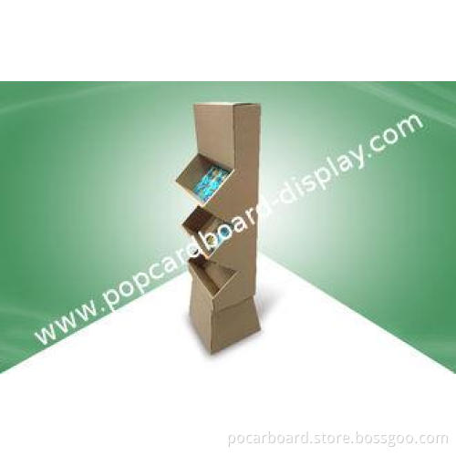 OEM Unique Design 3 - cell POS Cardboard Display Stands For